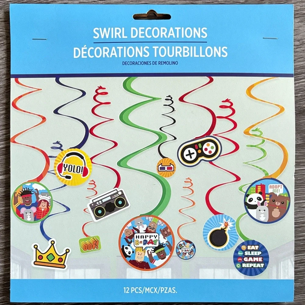 Party Town Swirl Hanging Decorations (Pack of 12)